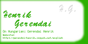 henrik gerendai business card